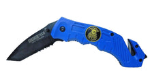 Load image into Gallery viewer, NEW Rescue Tech Police Assisted Open Fold Pocket Knife Law Enforcement Edition
