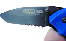 Load image into Gallery viewer, NEW Rescue Tech Police Assisted Open Fold Pocket Knife Law Enforcement Edition
