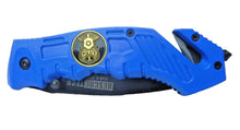 Load image into Gallery viewer, NEW Rescue Tech Police Assisted Open Fold Pocket Knife Law Enforcement Edition
