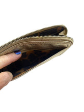 Load image into Gallery viewer, B. Makowsky Wallet Gold Tassel Zip Around with Coin &amp; Card Pockets
