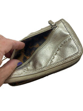 Load image into Gallery viewer, B. Makowsky Wallet Gold Tassel Zip Around with Coin &amp; Card Pockets
