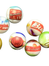 Load image into Gallery viewer, Budweiser Marbles Advertising Collectible Frog Rainbow Lot of 8

