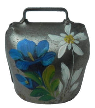 Load image into Gallery viewer, Antique Handmade Hand Painted Artisan Metal Bell w/ Original Square Clapper - 2”
