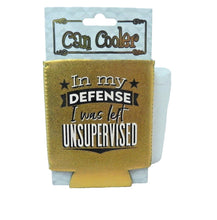 Load image into Gallery viewer, Can Cooler In My Defense I was left Unsupervised Metallic Gold NEW
