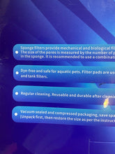 Load image into Gallery viewer, Bio Sponge Filter Media Pad Biological Filtration Economical Aquarium Fish Tank
