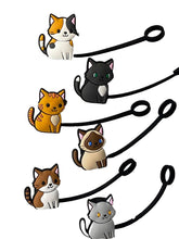 Load image into Gallery viewer, Cat Silicone Straw Covers Reusable Toppers Kawaii Bar Drinking Plug Tips 6pcs
