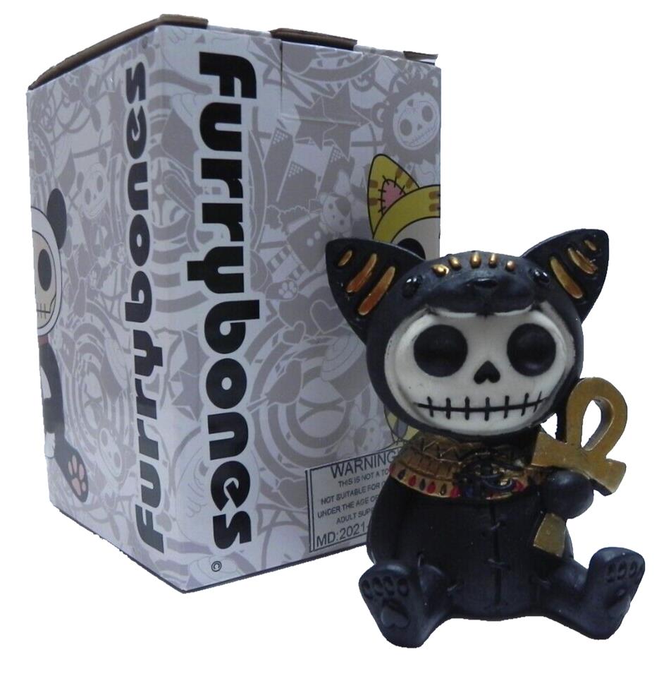 Furrybones Figurine Bastet Egyptian Resin Skeleton Cat Costume NEW