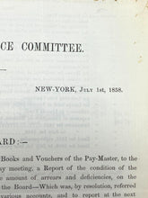Load image into Gallery viewer, 1858 Report of the Finance Committee National Guard 7th Regiment
