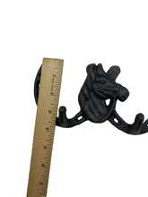 Load image into Gallery viewer, Cast Iron Rust Finish Horseshoe Horse Coat Hook Wall Home Decor
