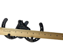 Load image into Gallery viewer, Cast Iron Rust Finish Horseshoe Horse Coat Hook Wall Home Decor
