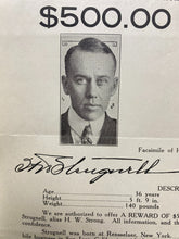 Load image into Gallery viewer, 1925 Wanted Poster International Detective Agency Theft Durant Motor $500 Reward
