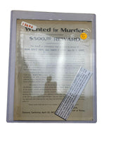 Load image into Gallery viewer, 1907 Wanted For Murder Poster Oakland California Original Antique Ephemera Alias
