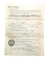 Load image into Gallery viewer, 1893 Savannah GA Arrest Warrant 10 Day Sentence Seal Antique Ephemera
