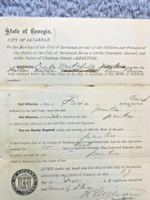 Load image into Gallery viewer, 1893 Savannah GA Arrest Warrant 10 Day Sentence Seal Antique Ephemera
