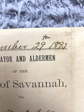Load image into Gallery viewer, 1893 Savannah GA Arrest Warrant 10 Day Sentence Seal Antique Ephemera
