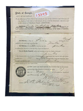 Load image into Gallery viewer, 1893 Savannah GA Arrest Warrant 10 Day Sentence Seal Antique Ephemera
