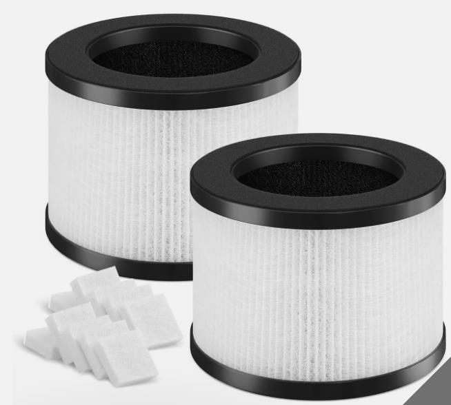 2 Pack TZ-K1 Replacement Filter Compatible with ToLife TZ-K1 Air Purifier