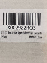 Load image into Gallery viewer, Lava Lamp Bulb, 6 Pack 25 Watt Lava Lamp Light Bulb, S11 E17 Base 120 Volt
