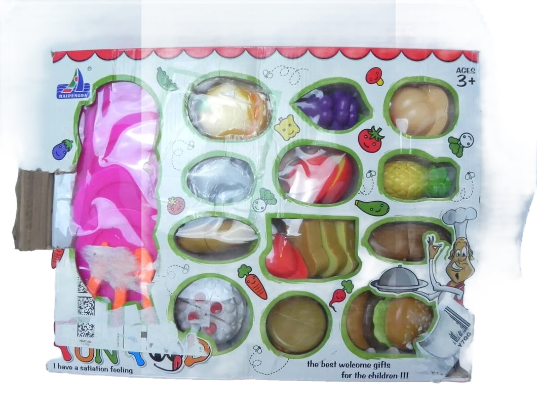 45 Pieces Pretend Play Food Set Kids Plastic Learning Toy Fast Food Playset NEW