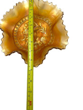 Load image into Gallery viewer, Antique Carnival Glass Bowl Windflower Marigold Ruffle Design
