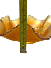 Load image into Gallery viewer, Antique Carnival Glass Bowl Windflower Marigold Ruffle Design
