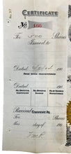 Load image into Gallery viewer, 1904 Mining Stock Certificate Sumpter Oregon Gold Seal Gulch Placer Mines Co
