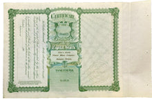 Load image into Gallery viewer, 1904 Mining Stock Certificate Sumpter Oregon Gold Seal Gulch Placer Mines Co

