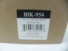 Load image into Gallery viewer, Bambooware Fibre Kids Dinner Sets 5 Pack Starfish Eco Friendly Dinnerware
