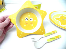 Load image into Gallery viewer, Bambooware Fibre Kids Dinner Sets 5 Pack Starfish Eco Friendly Dinnerware

