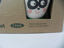 Load image into Gallery viewer, Bambooware Fibre Kids Dinner Sets 5 Pack Panda Green Eco Friendly Dinnerware
