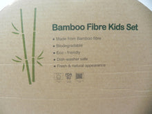 Load image into Gallery viewer, Bambooware Fibre Kids Dinner Sets 5 Pack Panda Green Eco Friendly Dinnerware
