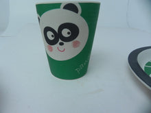 Load image into Gallery viewer, Bambooware Fibre Kids Dinner Sets 5 Pack Panda Green Eco Friendly Dinnerware
