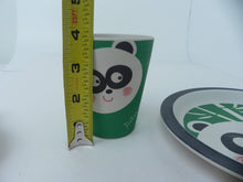 Load image into Gallery viewer, Bambooware Fibre Kids Dinner Sets 5 Pack Panda Green Eco Friendly Dinnerware
