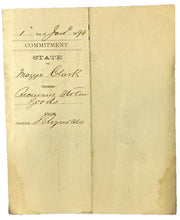 Load image into Gallery viewer, 1894 Chatham County Arrest Warrant Receiving Stolen Goods Antique Ephemera
