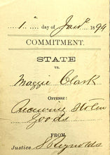 Load image into Gallery viewer, 1894 Chatham County Arrest Warrant Receiving Stolen Goods Antique Ephemera
