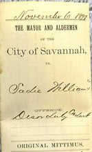 Load image into Gallery viewer, 1893 Arrest Warrant Disorderly Conduct Georgia County Jail Antique Ephemera
