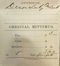 Load image into Gallery viewer, 1893 Arrest Warrant Disorderly Conduct Georgia County Jail Antique Ephemera
