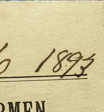 Load image into Gallery viewer, 1893 Arrest Warrant Disorderly Conduct Georgia County Jail Antique Ephemera
