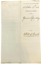 Load image into Gallery viewer, 1893 Jail Discharge Paper Georgia Poisoner County Jailer Antique Ephemera
