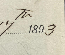 Load image into Gallery viewer, 1893 Jail Discharge Paper Georgia Poisoner County Jailer Antique Ephemera
