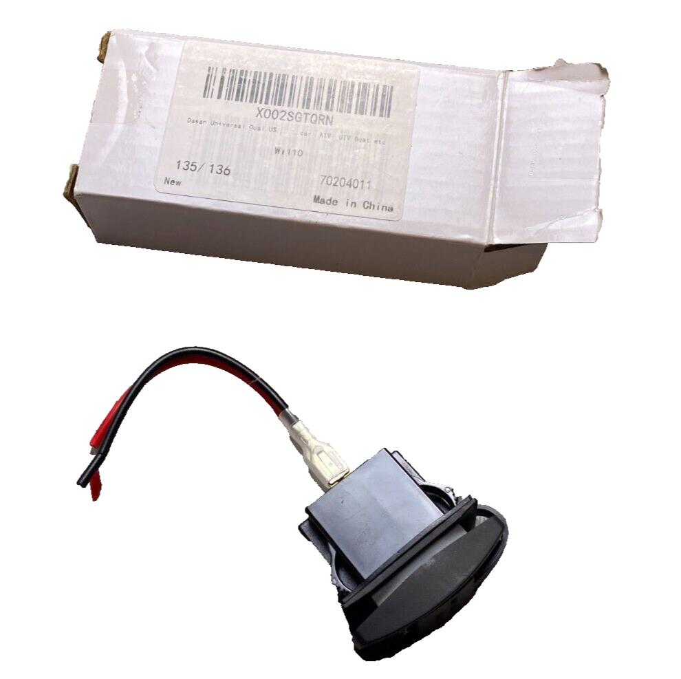 12V-24V Dual USB Car Boat RV Fast Charger Socket Power Outlet Panel NEW