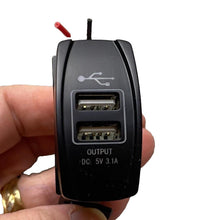 Load image into Gallery viewer, 12V-24V Dual USB Car Boat RV Fast Charger Socket Power Outlet Panel NEW
