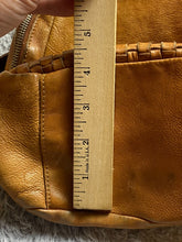 Load image into Gallery viewer, Anthropologie Vilenca Holland Backpack Bag Emilia Cognac Woven Basket Weave

