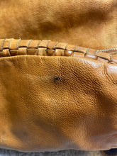 Load image into Gallery viewer, Anthropologie Vilenca Holland Backpack Bag Emilia Cognac Woven Basket Weave
