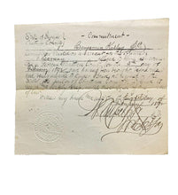 Load image into Gallery viewer, 1892 Commitment Document Larceny Theft Antique Ephemera Notary Seal

