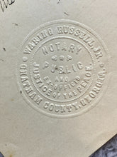 Load image into Gallery viewer, 1892 Commitment Document Larceny Theft Antique Ephemera Notary Seal
