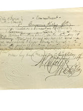 Load image into Gallery viewer, 1892 Commitment Document Larceny Theft Antique Ephemera Notary Seal
