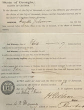 Load image into Gallery viewer, 1895 Arrest Warrant Disorderly Conduct Georgia County Jail Ephemera Antique
