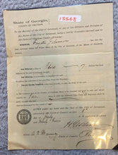 Load image into Gallery viewer, 1895 Arrest Warrant Disorderly Conduct Georgia County Jail Ephemera Antique
