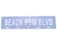 Load image into Gallery viewer, Beach Bum BLVD Metal Sign Vintage Rustic Lake Beach House Cottage Cabin Cave
